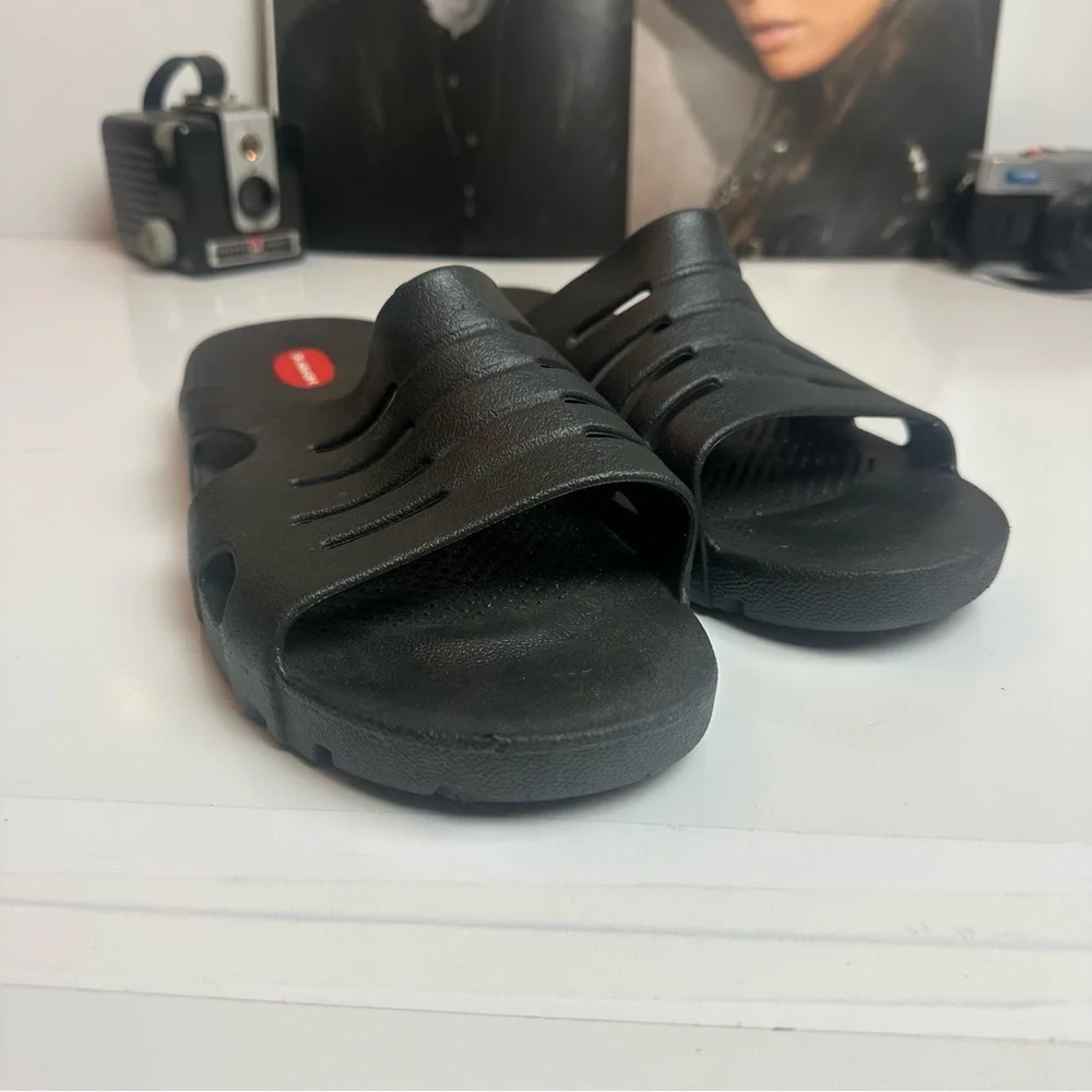 Okabashi Eurosport Men’s XL Black Comfort Recovery Slide Sandals Made in USA